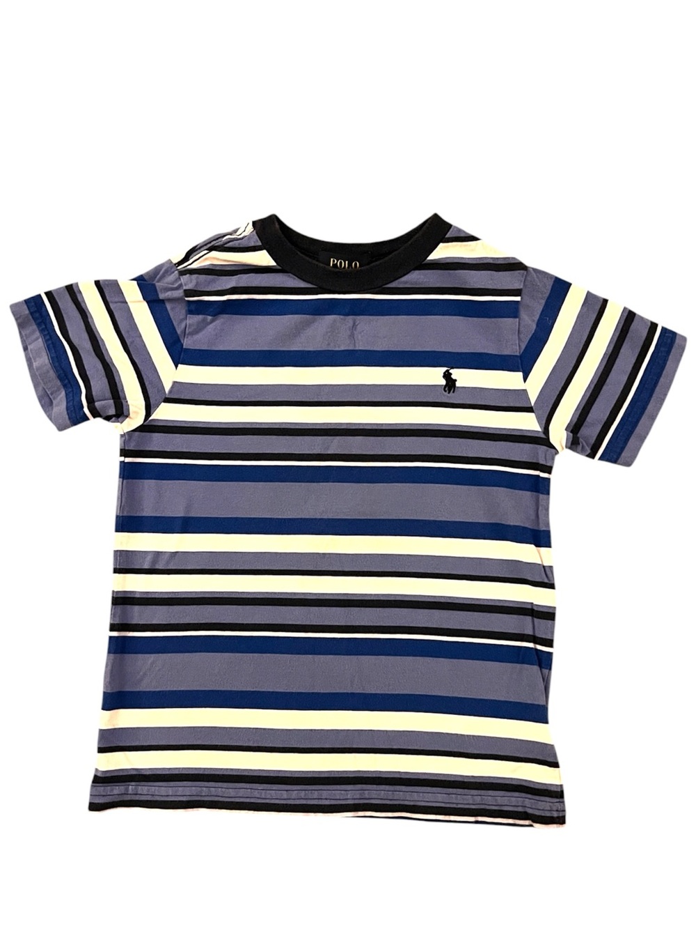 Polo by Ralph Lauren Navy, Light Blue & White Striped Tee